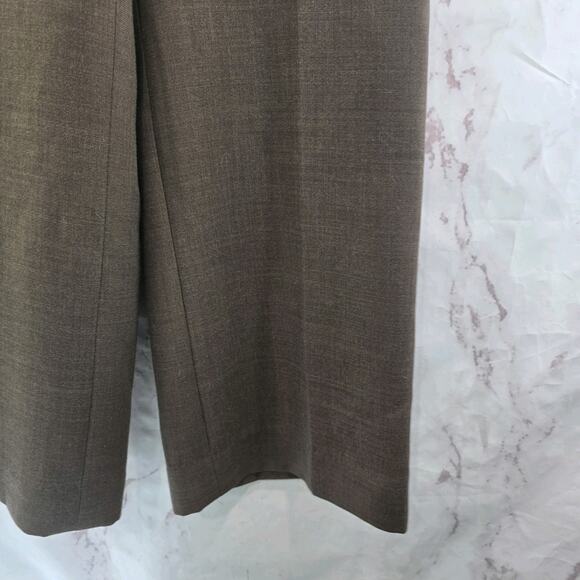 & Other Stories Pants Womens 6 Brown Chocolate High Rise Wide Leg Trouser Wool - Picture 4 of 11